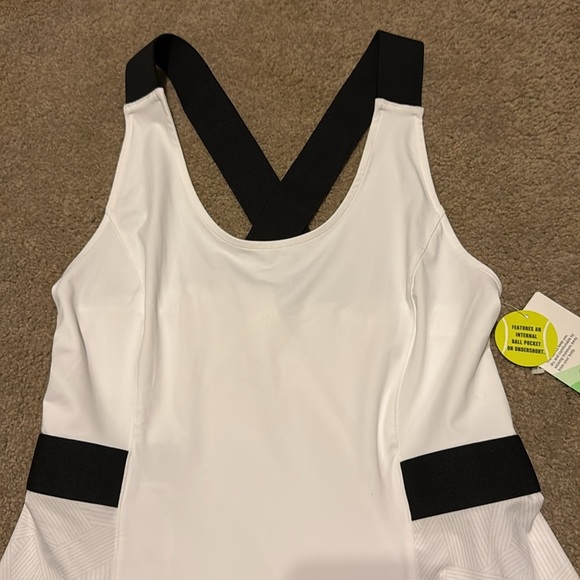 Prince White Tennis Dress with Black Straps - Picture 13 of 15